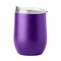 Logo Chair 16 oz Plain Purple Powder Coat Curved Beverage Tumbler 001-S16PB-PUR